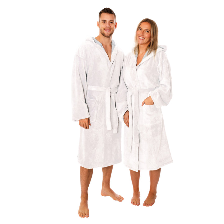 Unisex Bademantel Madrid mit Kapuze – Premium Komfort aus Bambusviskose & Baumwolle