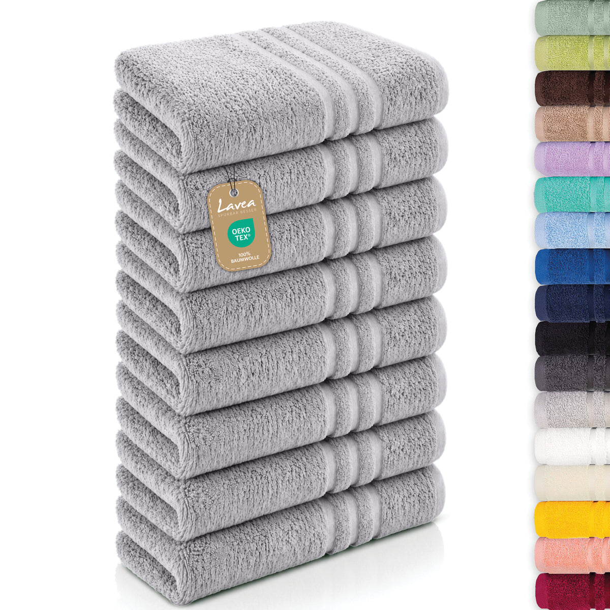 Handtuch Elena, 8er Set, 100% Baumwolle, 50x100 cm