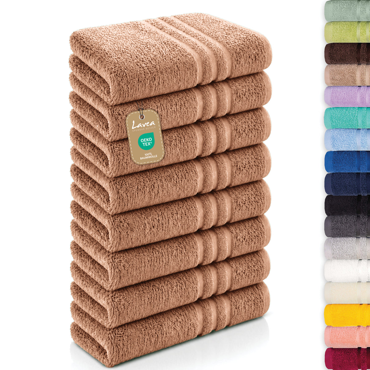 Handtuch Elena, 8er Set, 100% Baumwolle, 50x100 cm