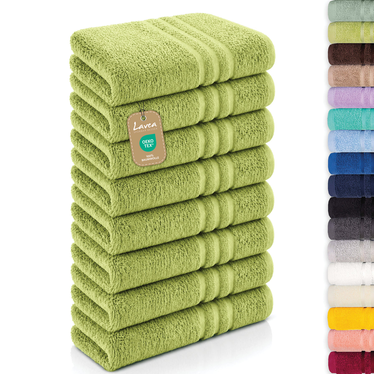 Handtuch Elena, 8er Set, 100% Baumwolle, 50x100 cm