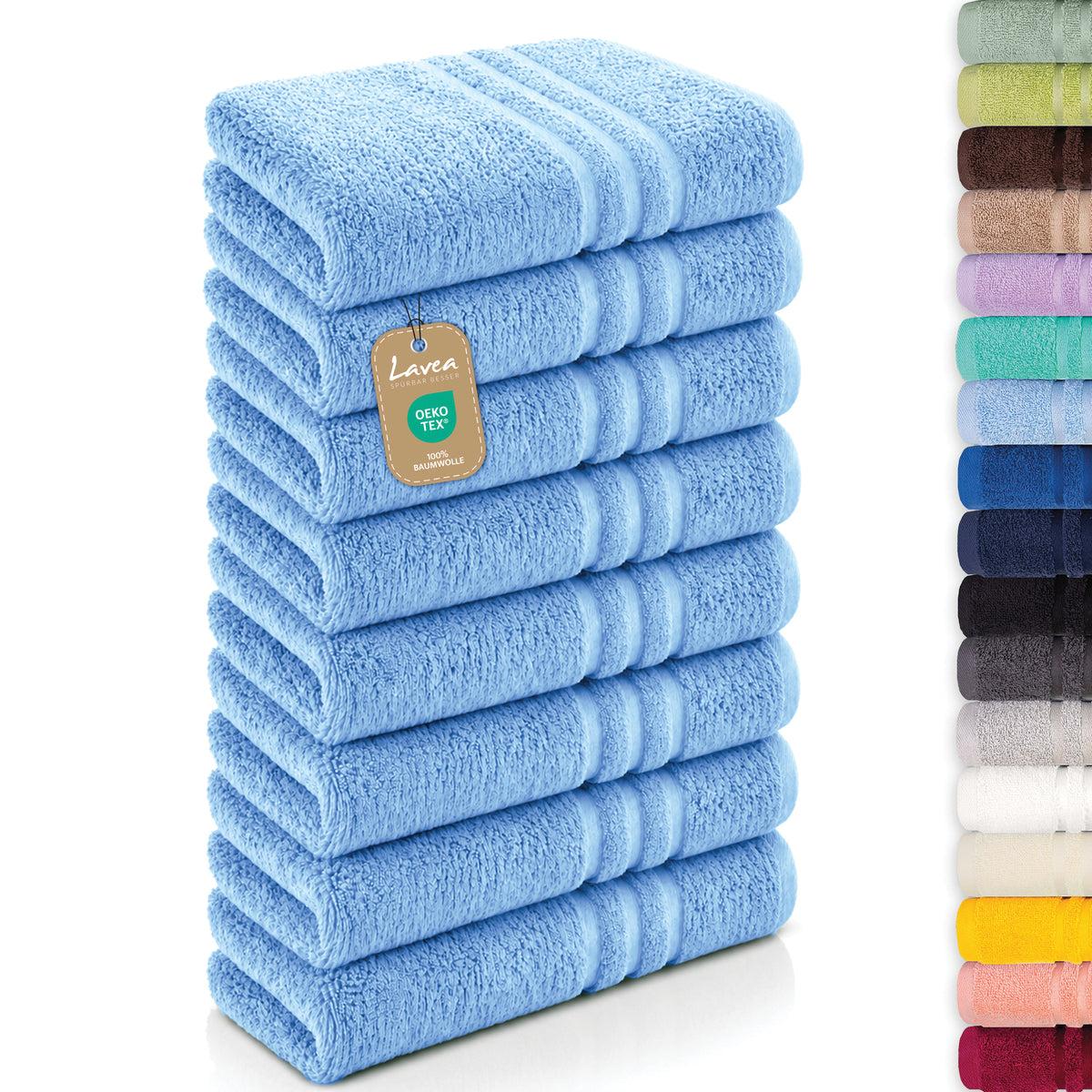 Handtuch Elena, 8er Set, 100% Baumwolle, 50x100 cm