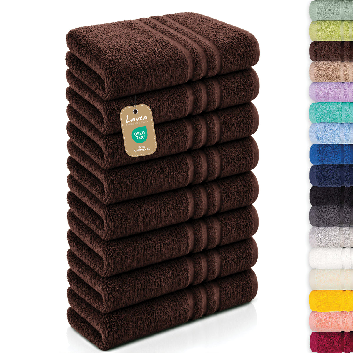 Handtuch Elena, 8er Set, 100% Baumwolle, 50x100 cm
