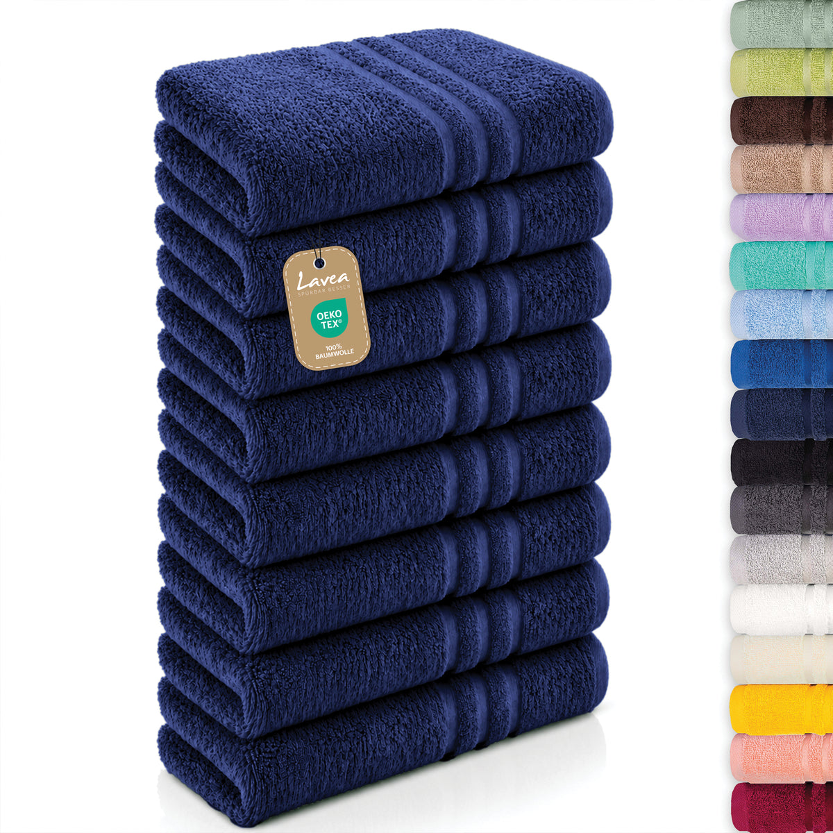 Handtuch Elena, 8er Set, 100% Baumwolle, 50x100 cm
