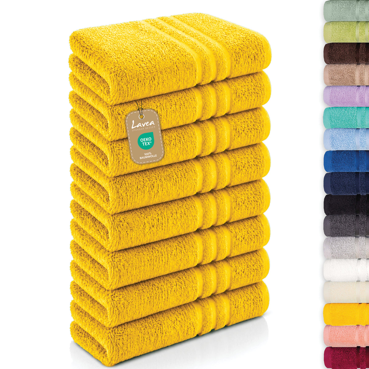 Handtuch Elena, 8er Set, 100% Baumwolle, 50x100 cm