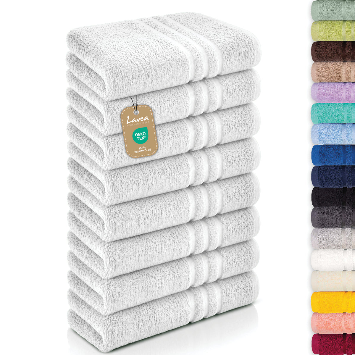 Handtuch Elena, 8er Set, 100% Baumwolle, 50x100 cm