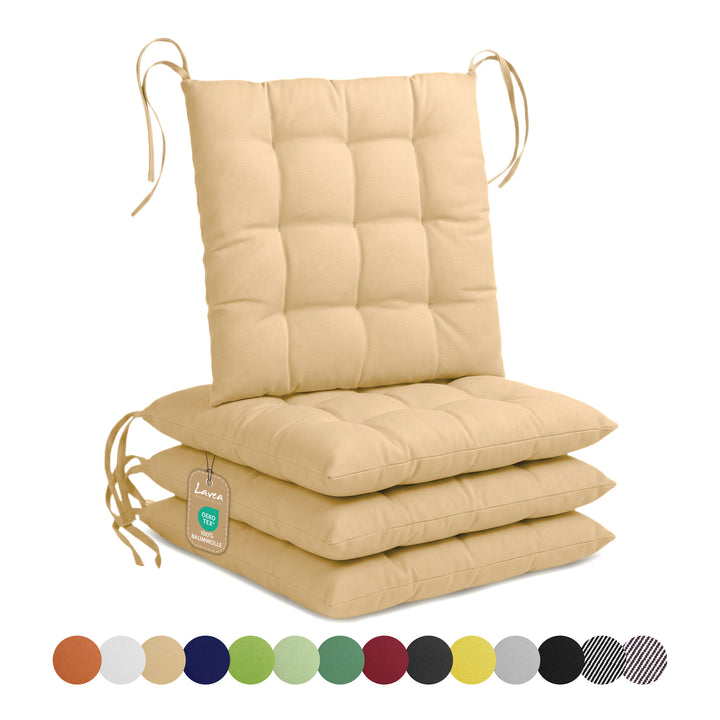 Lavea® Sitzkissen 40x40 cm – 4er Set – Outdoor & Indoor