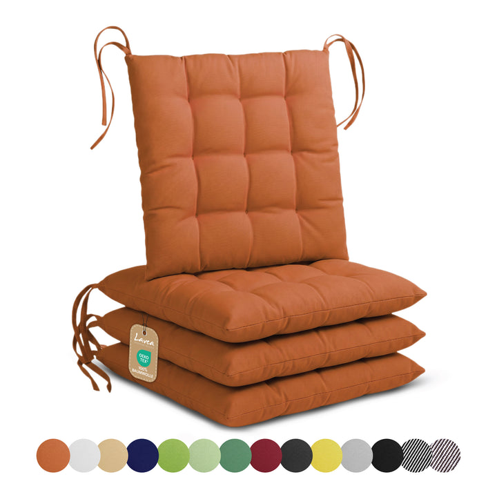 Lavea® Sitzkissen 40x40 cm – 4er Set – Outdoor & Indoor