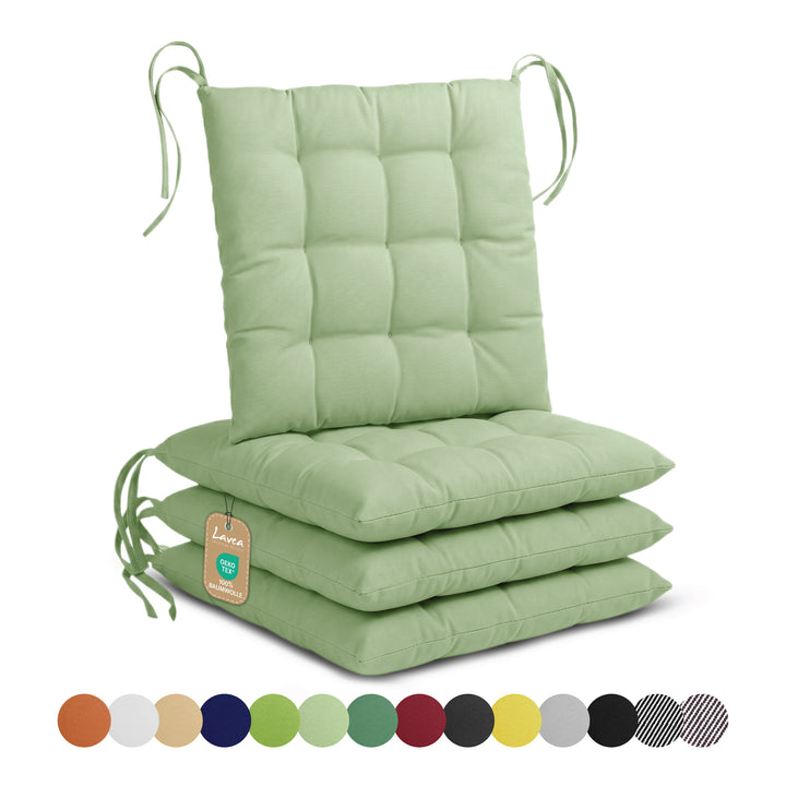 Lavea® Sitzkissen 40x40 cm – 4er Set – Outdoor & Indoor