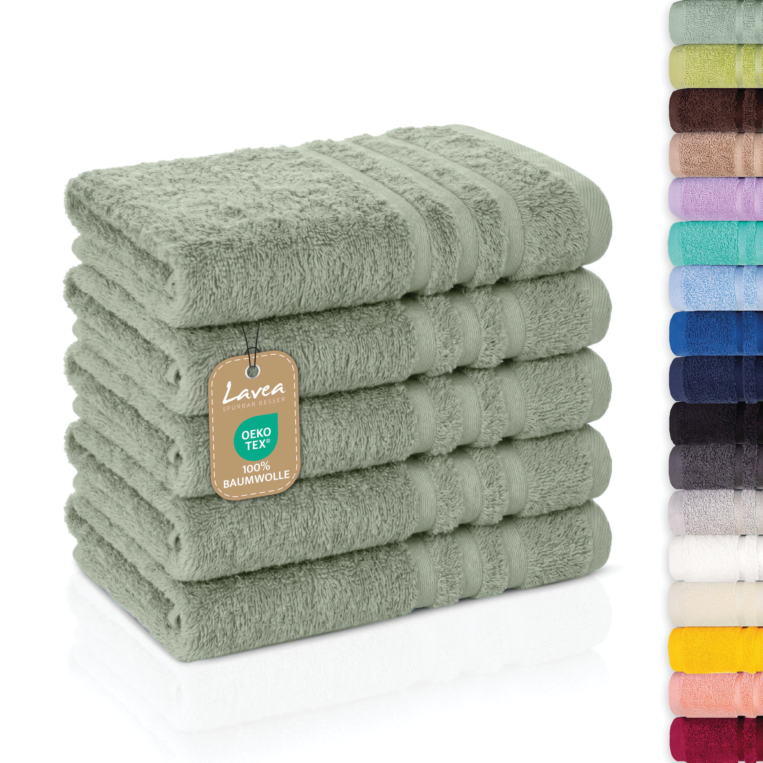 Guest Towel Elena, 5-piece set, 100% cotton, 30x50 cm