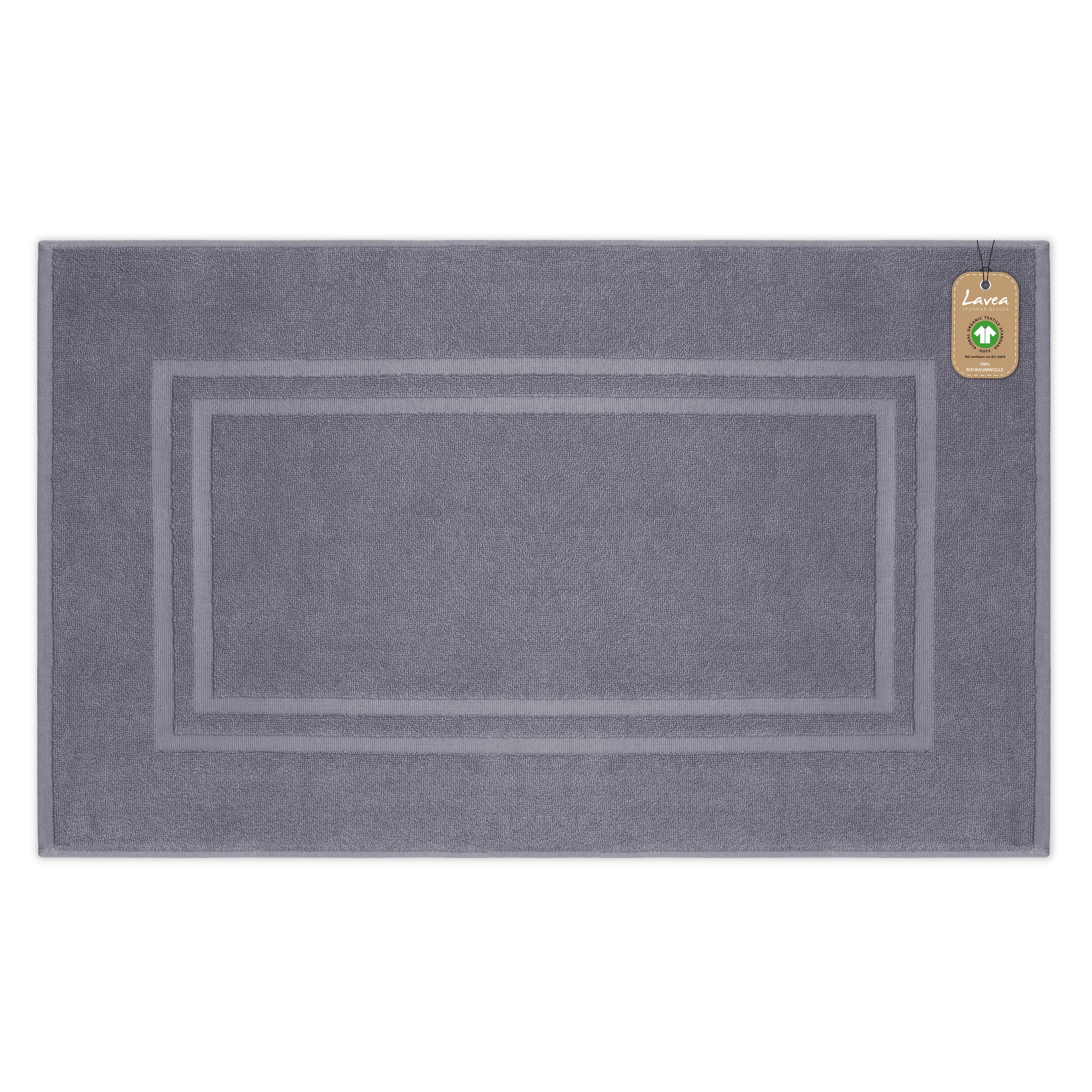 Badematte Bali, 1-teilig, 100% GOTS Bio-Baumwolle, 50x80 cm