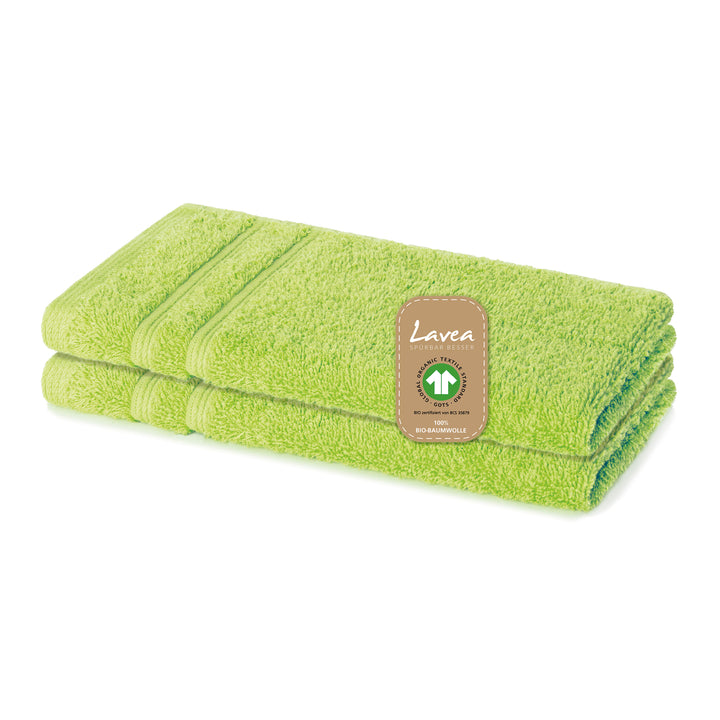Gästetuch Bali, 2er Set, 100% GOTS Bio-Baumwolle, 30x50 cm