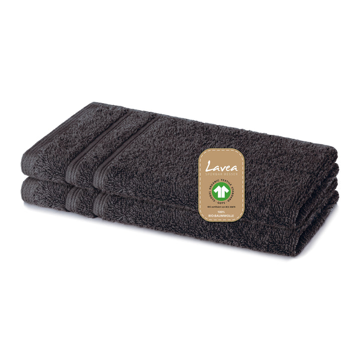 Gästetuch Bali, 2er Set, 100% GOTS Bio-Baumwolle, 30x50 cm