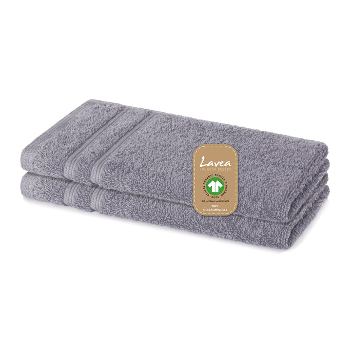 Gästetuch Bali, 2er Set, 100% GOTS Bio-Baumwolle, 30x50 cm