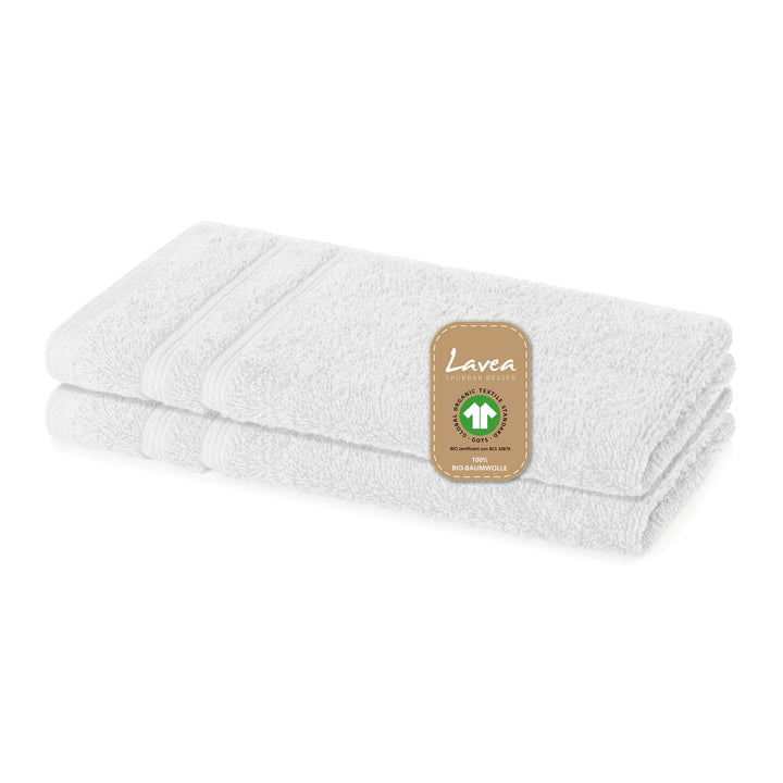 Gästetuch Bali, 2er Set, 100% GOTS Bio-Baumwolle, 30x50 cm
