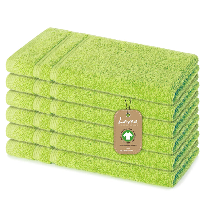Gästetuch Bali, 6er Set, 100% GOTS Bio-Baumwolle, 30x50 cm