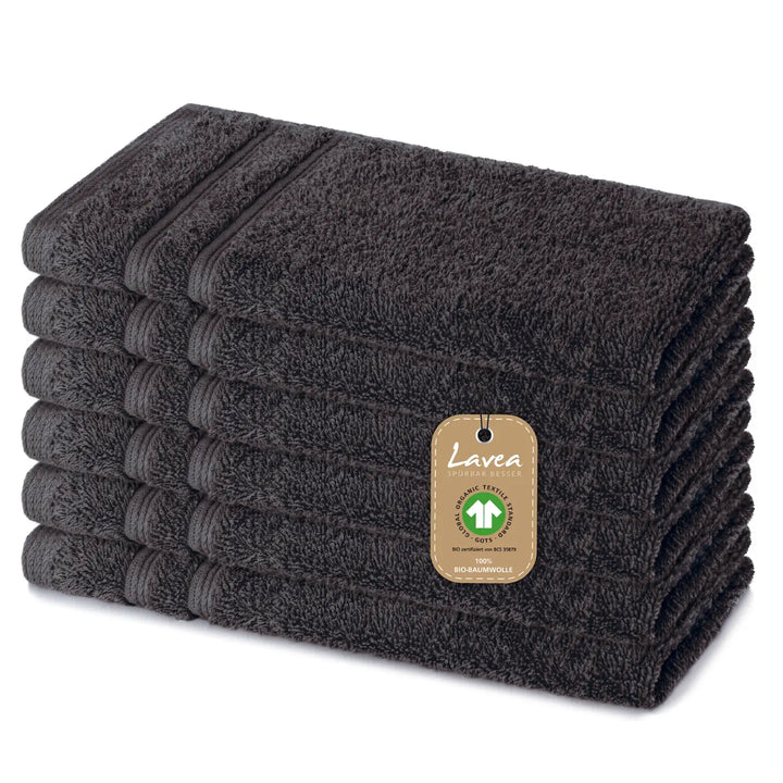 Gästetuch Bali, 6er Set, 100% GOTS Bio-Baumwolle, 30x50 cm