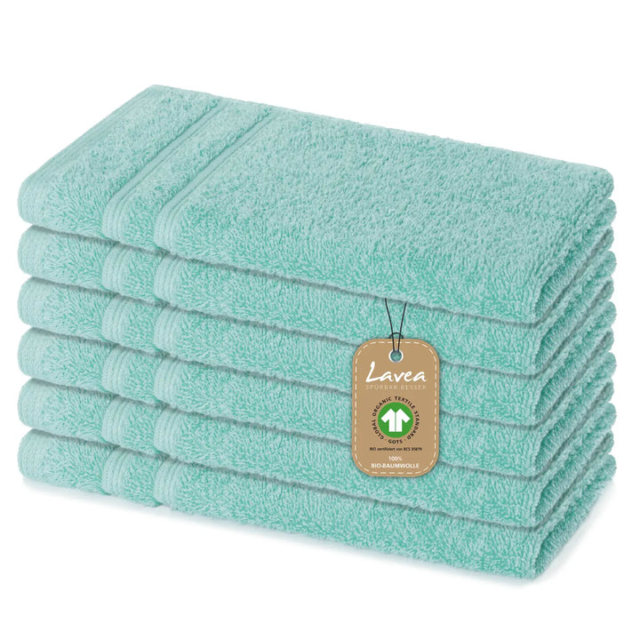 Gästetuch Bali, 6er Set, 100% GOTS Bio-Baumwolle, 30x50 cm