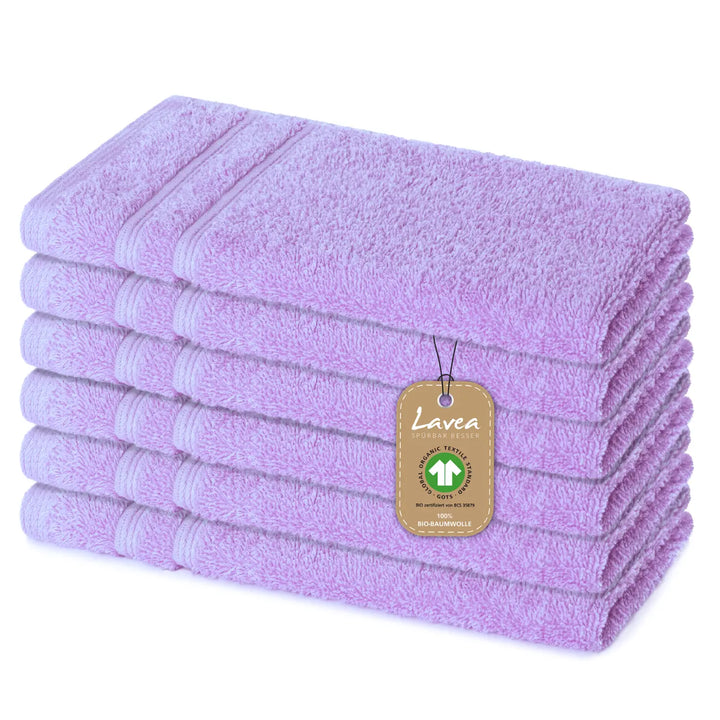 Gästetuch Bali, 6er Set, 100% GOTS Bio-Baumwolle, 30x50 cm