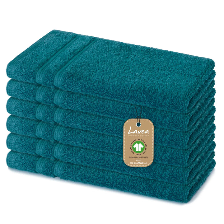 Gästetuch Bali, 6er Set, 100% GOTS Bio-Baumwolle, 30x50 cm