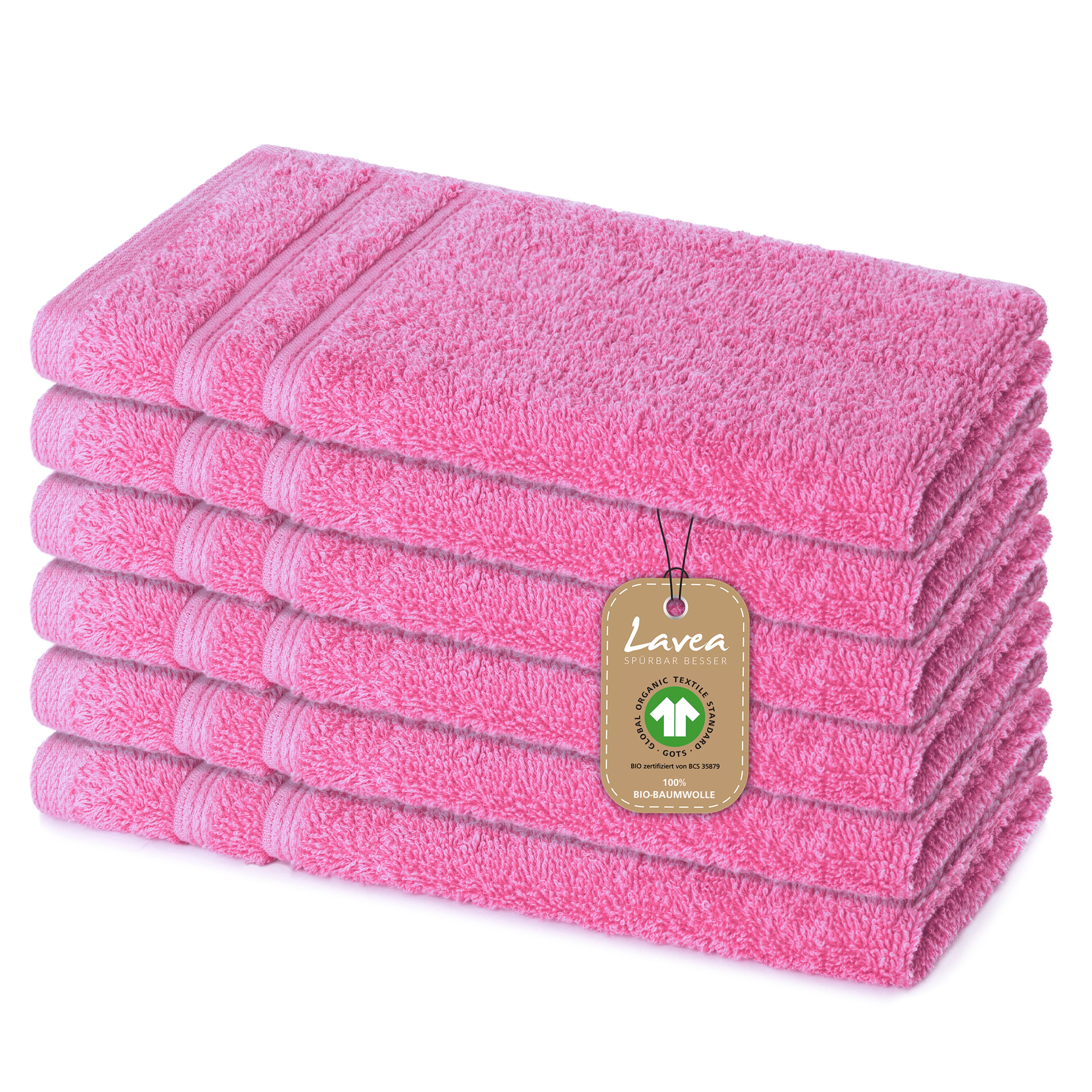 Gästetuch Bali, 6er Set, 100% GOTS Bio-Baumwolle, 30x50 cm