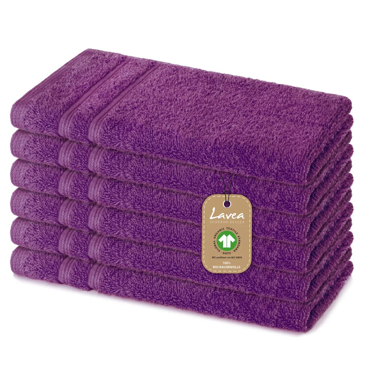 Gästetuch Bali, 6er Set, 100% GOTS Bio-Baumwolle, 30x50 cm