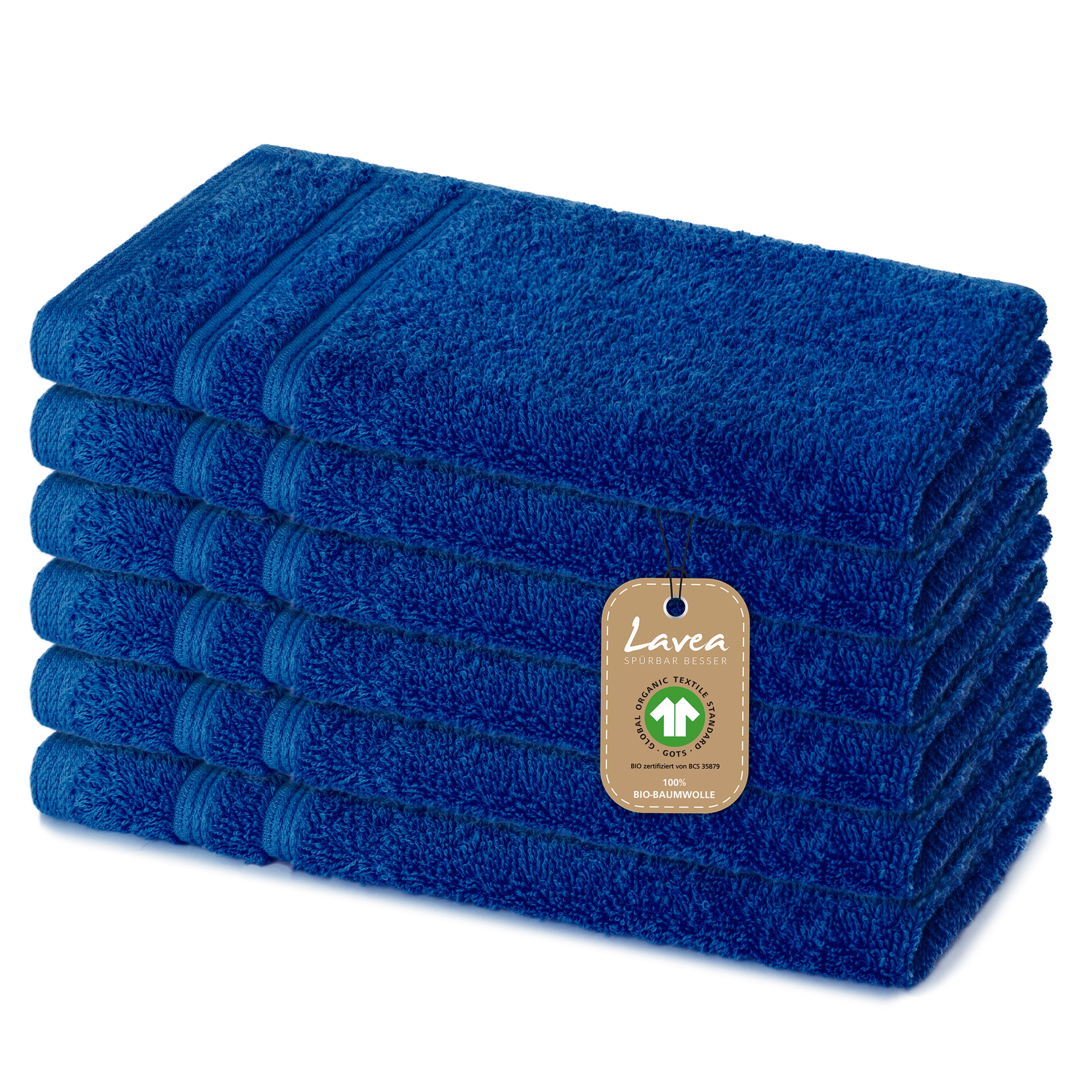 Gästetuch Bali, 6er Set, 100% GOTS Bio-Baumwolle, 30x50 cm