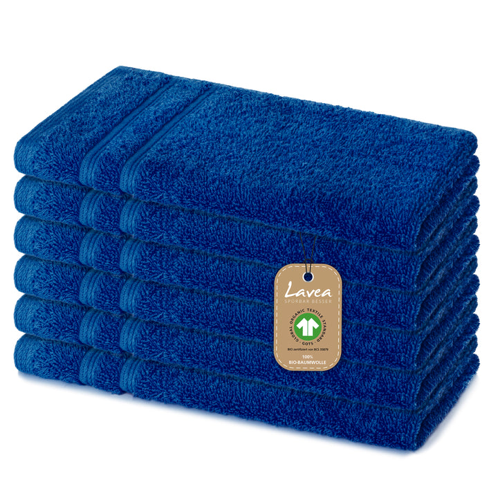 Gästetuch Bali, 6er Set, 100% GOTS Bio-Baumwolle, 30x50 cm