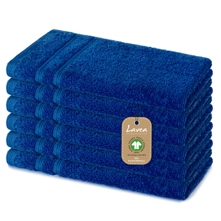 Gästetuch Bali, 6er Set, 100% GOTS Bio-Baumwolle, 30x50 cm