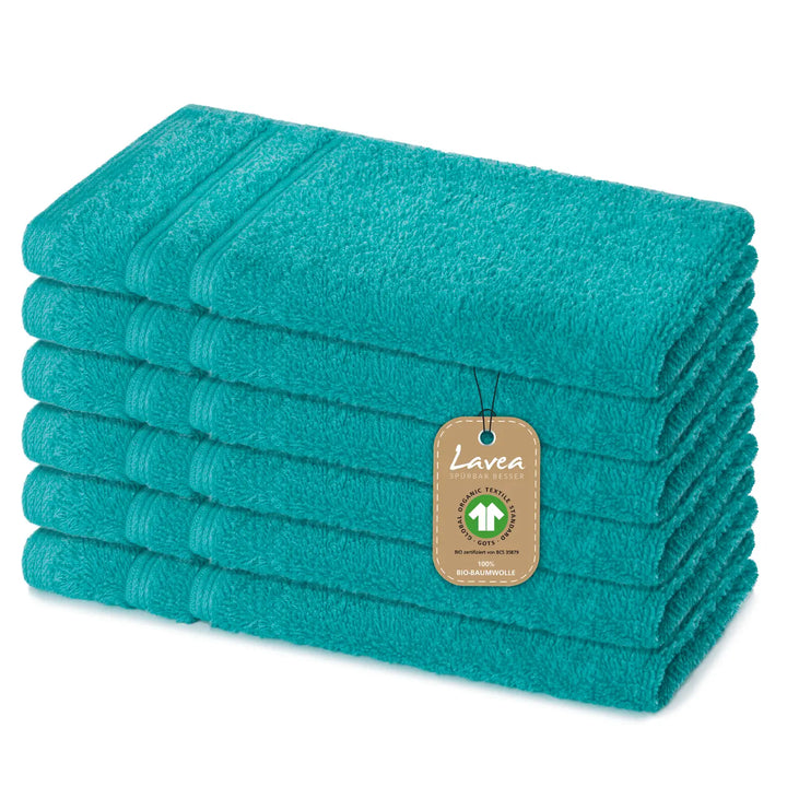 Gästetuch Bali, 6er Set, 100% GOTS Bio-Baumwolle, 30x50 cm