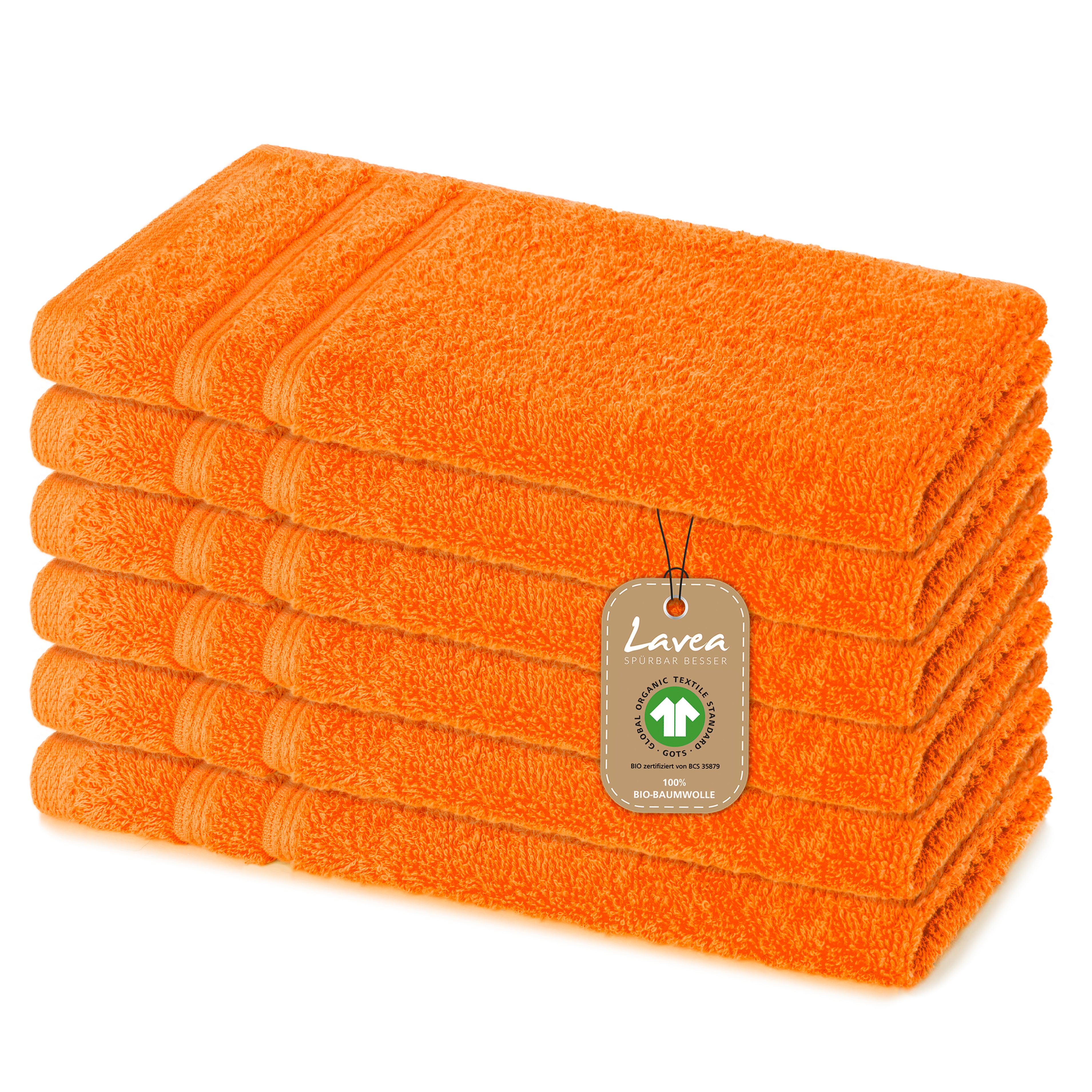 Gästetuch Bali, 6er Set, 100% GOTS Bio-Baumwolle, 30x50 cm