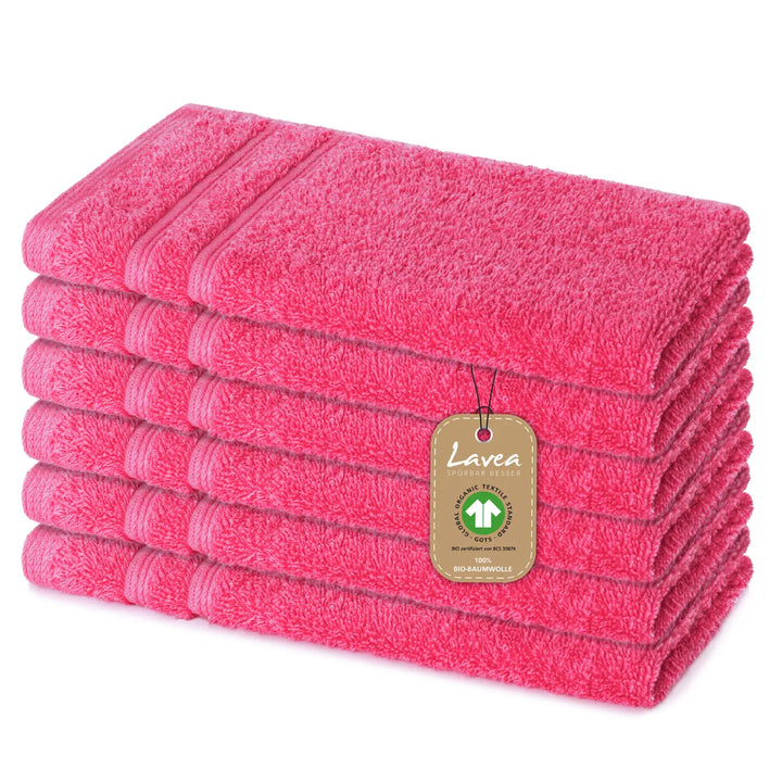 Gästetuch Bali, 6er Set, 100% GOTS Bio-Baumwolle, 30x50 cm