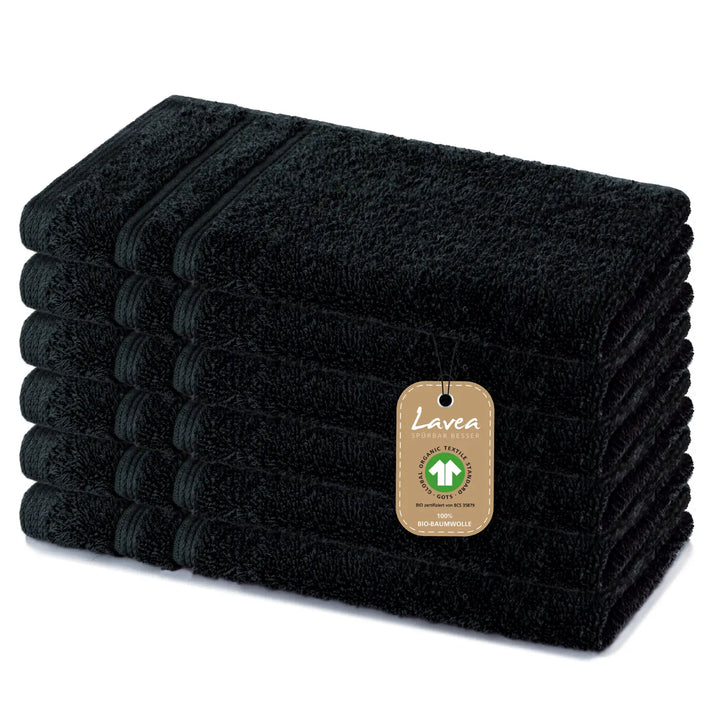 Gästetuch Bali, 6er Set, 100% GOTS Bio-Baumwolle, 30x50 cm