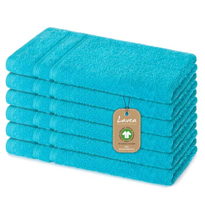 Gästetuch Bali, 6er Set, 100% GOTS Bio-Baumwolle, 30x50 cm