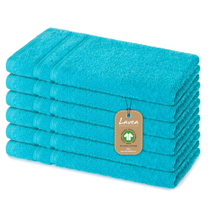 Gästetuch Bali, 6er Set, 100% GOTS Bio-Baumwolle, 30x50 cm