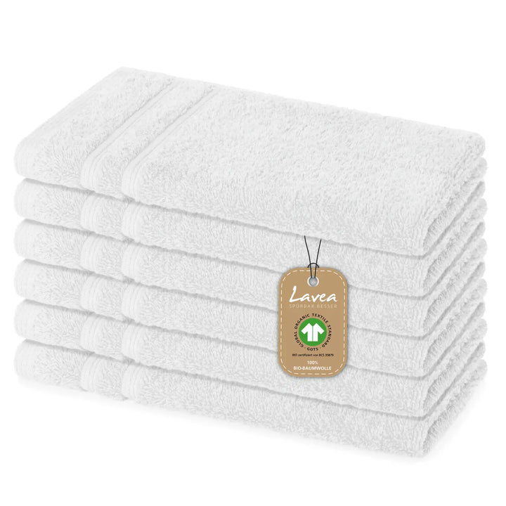 Gästetuch Bali, 6er Set, 100% GOTS Bio-Baumwolle, 30x50 cm