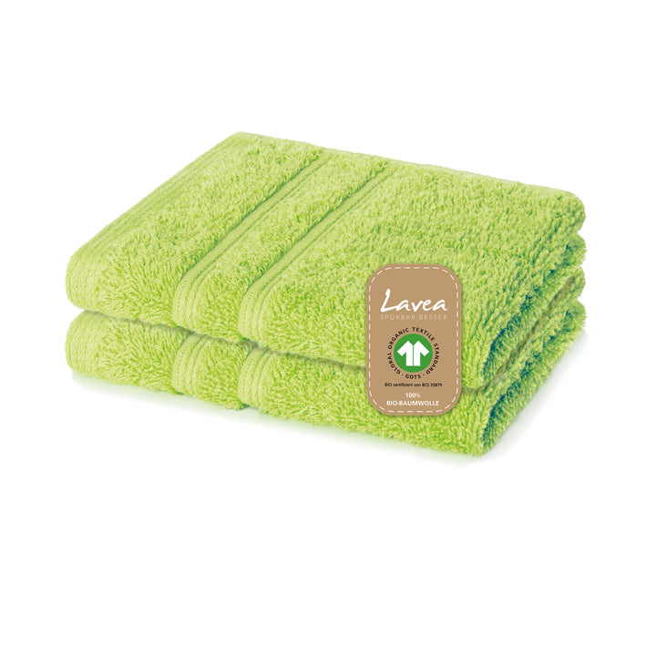 Seiftuch Bali, 2er Set, 100% GOTS Bio-Baumwolle, 30x30 cm