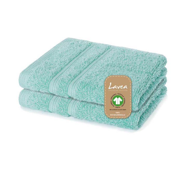 Seiftuch Bali, 2er Set, 100% GOTS Bio-Baumwolle, 30x30 cm