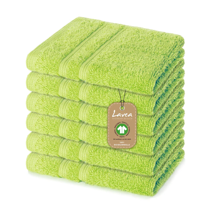 Seiftuch Bali, 6er Set, 100% GOTS Bio-Baumwolle, 30x30 cm