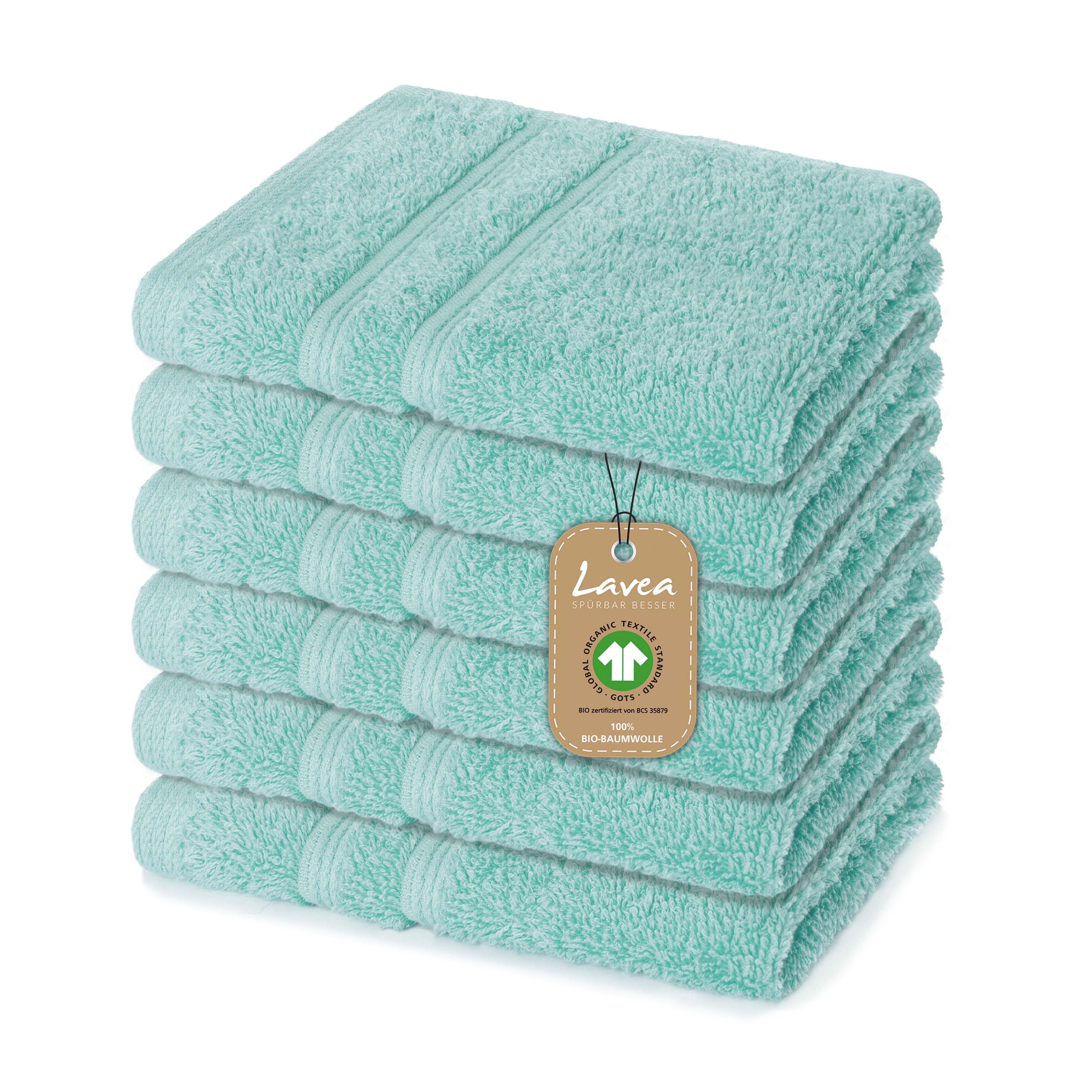 Seiftuch Bali, 6er Set, 100% GOTS Bio-Baumwolle, 30x30 cm