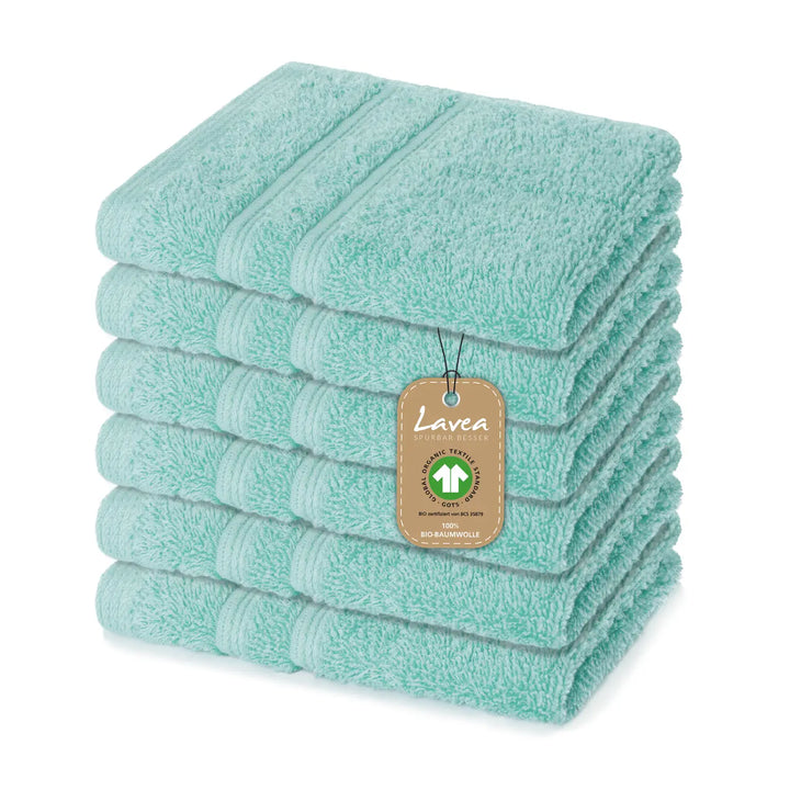 Seiftuch Bali, 6er Set, 100% GOTS Bio-Baumwolle, 30x30 cm