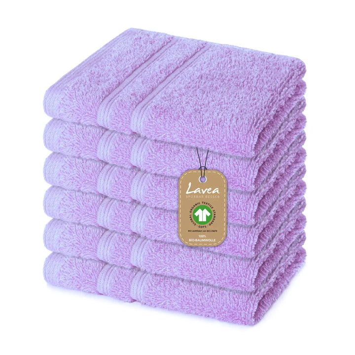 Seiftuch Bali, 6er Set, 100% GOTS Bio-Baumwolle, 30x30 cm