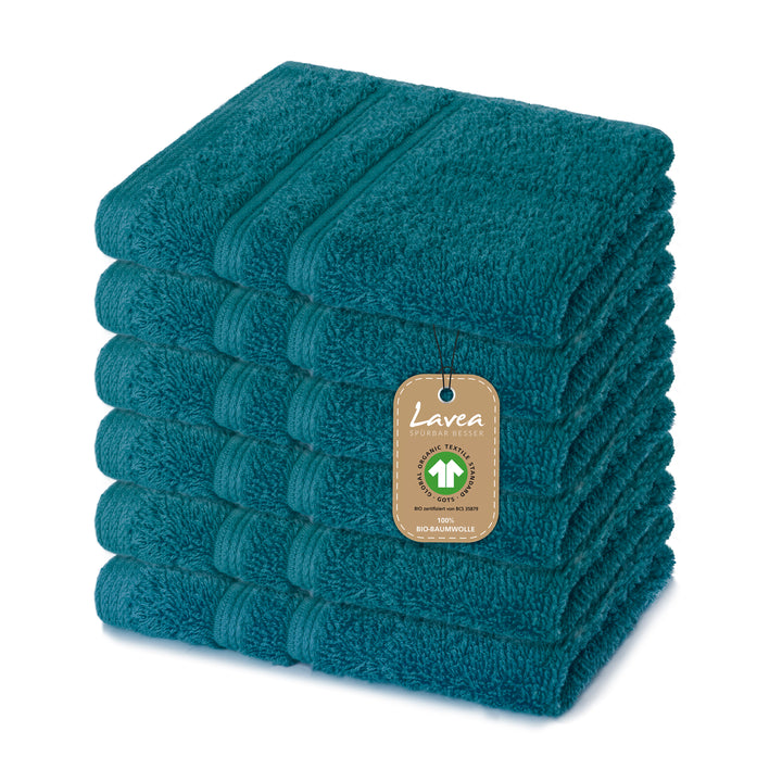 Seiftuch Bali, 6er Set, 100% GOTS Bio-Baumwolle, 30x30 cm
