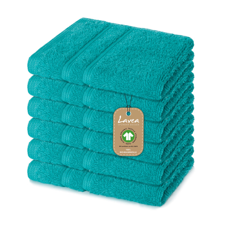 Seiftuch Bali, 6er Set, 100% GOTS Bio-Baumwolle, 30x30 cm