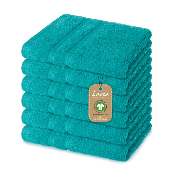 Seiftuch Bali, 6er Set, 100% GOTS Bio-Baumwolle, 30x30 cm
