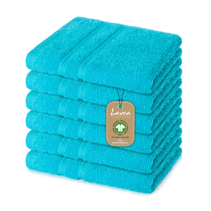 Seiftuch Bali, 6er Set, 100% GOTS Bio-Baumwolle, 30x30 cm