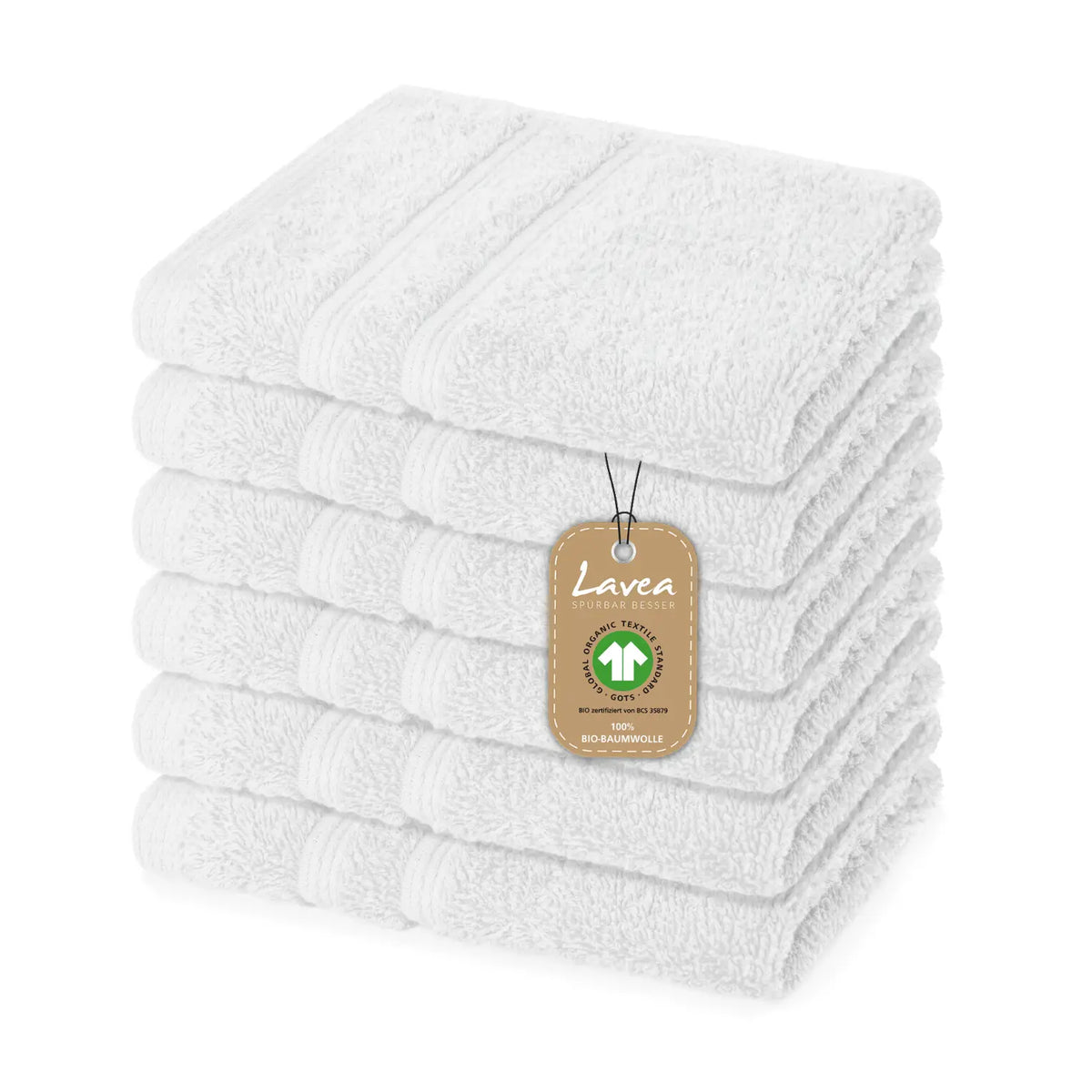 Seiftuch Bali, 6er Set, 100% GOTS Bio-Baumwolle, 30x30 cm