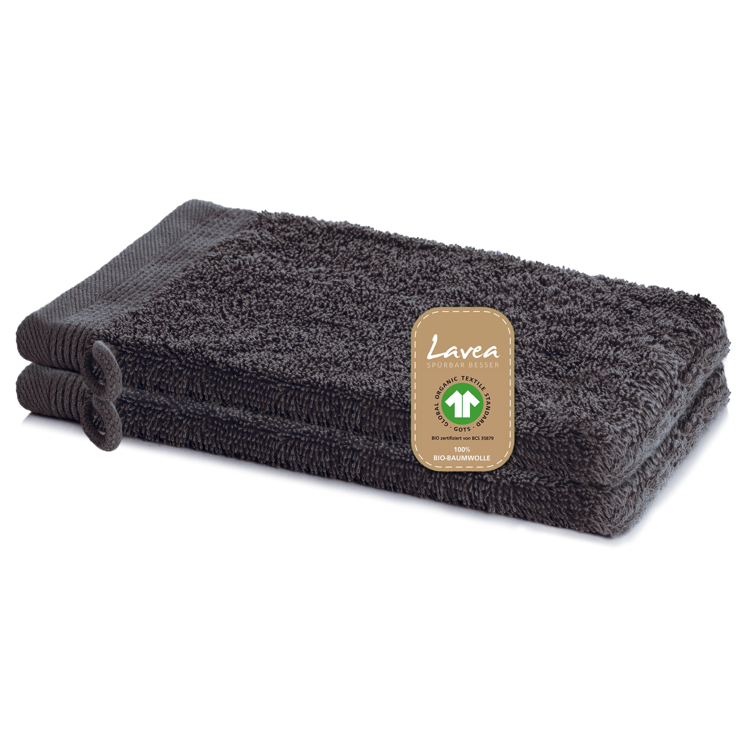 Wash mitt Bali, set of 2, 100% GOTS organic cotton, 16x22 cm
