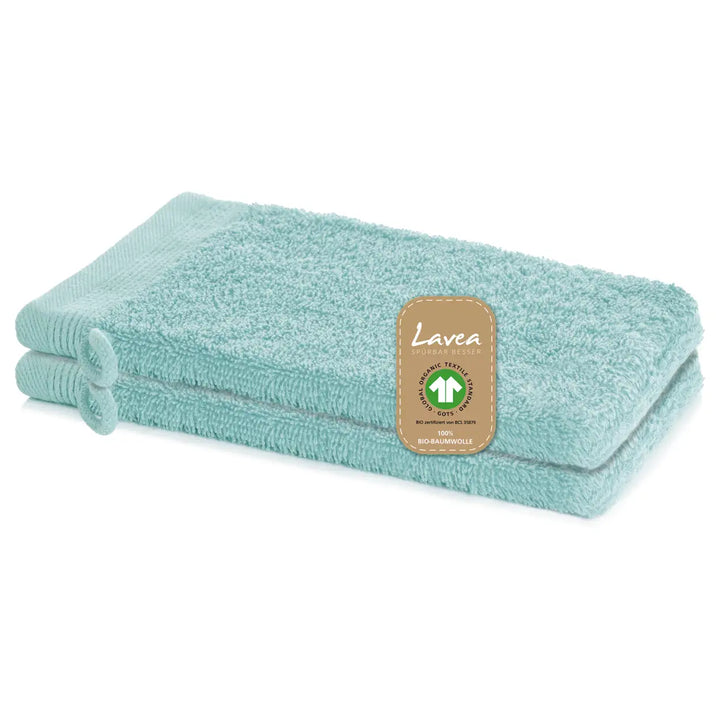 Waschhandschuh Bali, 2er Set, 100% GOTS Bio-Baumwolle, 16x22 cm