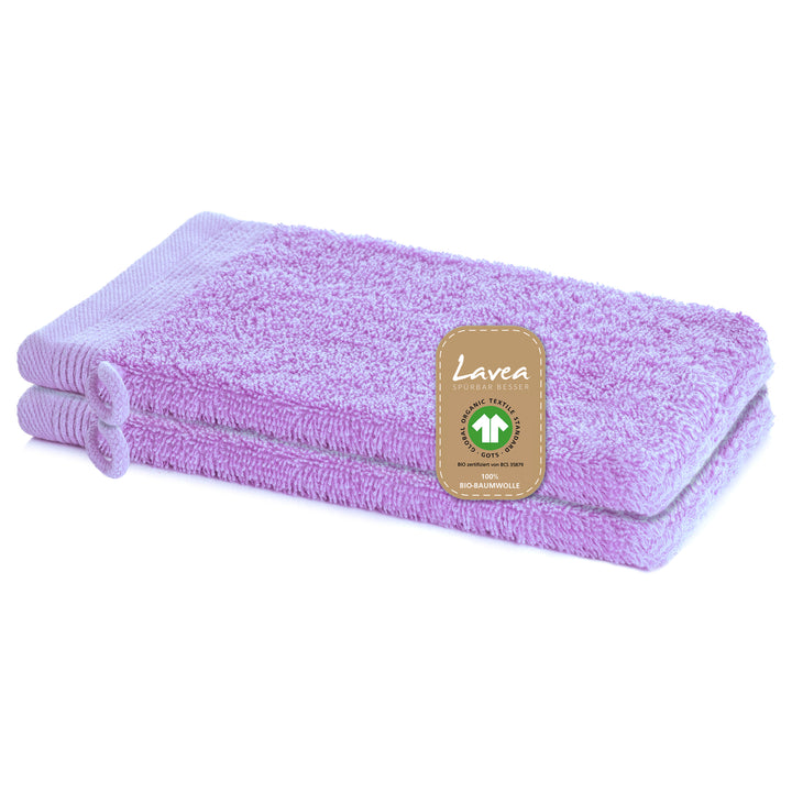 Waschhandschuh Bali, 2er Set, 100% GOTS Bio-Baumwolle, 16x22 cm