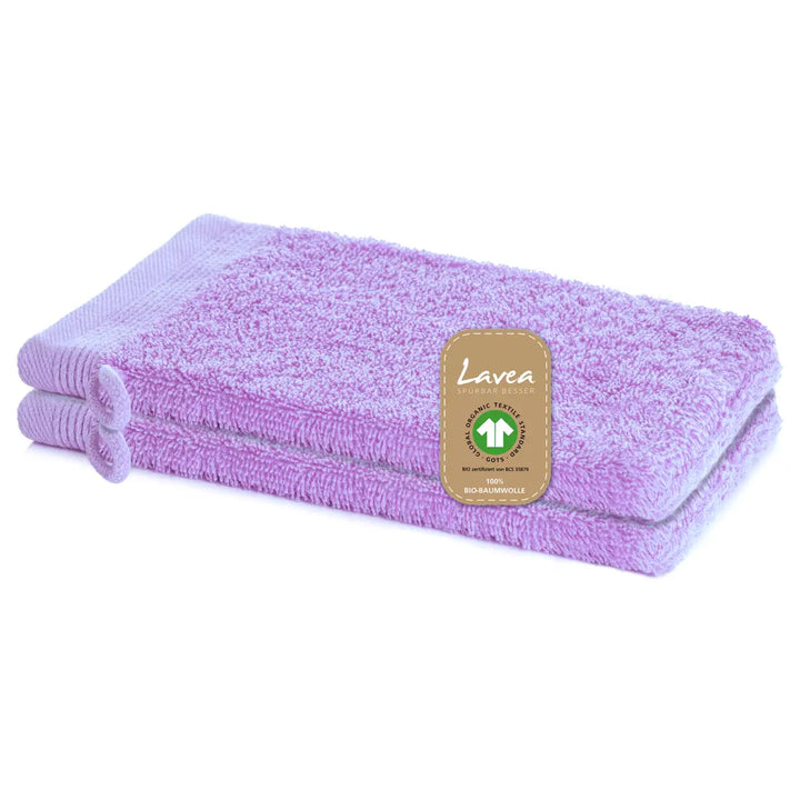 Waschhandschuh Bali, 2er Set, 100% GOTS Bio-Baumwolle, 16x22 cm